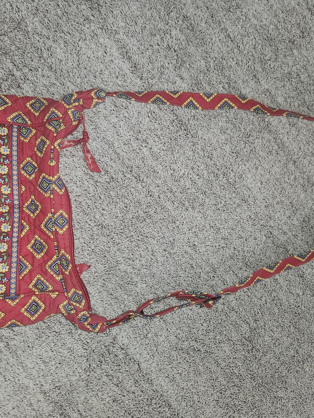 Vera Bradley Crossbody OR Shoulder Bag, RETIRED, Villa Red, Hard To Find - Picture 7 of 7